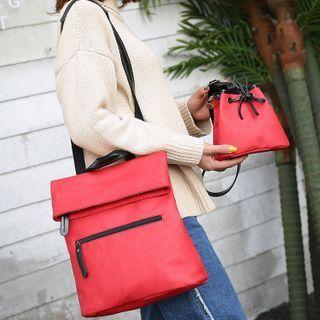 Set: Flap Crossbody Bag + Bucket Bag