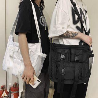 Buckle Strap Multi-section Crossbody Bag