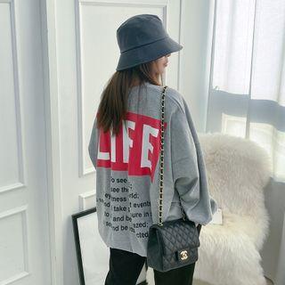 Life Letter Oversize Sweatshirt