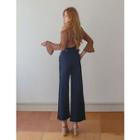 Buckled-detail Wide-leg Pants
