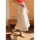 Crochet Lace A-line Long Skirt