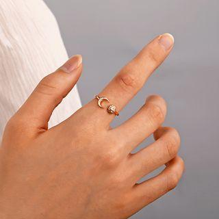 Sun & Moon Alloy Open Ring