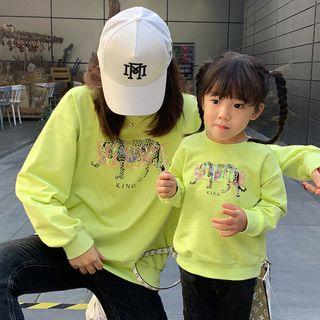 Family Matching Leopard Print Sequin Pullover