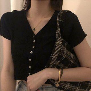 Cropped Knit Blouse