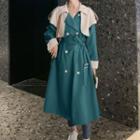 Double-breasted Paneled Trench Coat