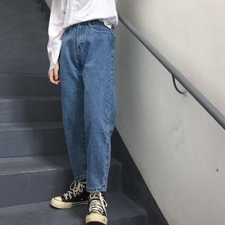Plain High Waist Straight Cut Pants