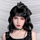 Satin Bow Hair Clip Black - One Size