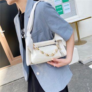 Set: Print Pvc Shoulder Bag + Pouch