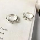 Heart Loop Earring 1 Pair - Silver - One Size