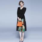 Set: Wrap Cardigan + Midi A-line Skirt