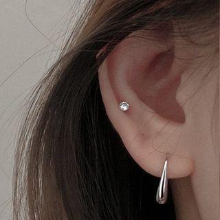 925 Sterling Silver Drop Earring 1 Pair - 925 Silver - Hook Earring - As Shown In Figure - One Size