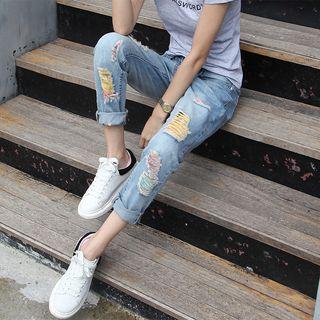 Colored Distressed Jeans