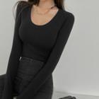U-neck Long-sleeve T-shirt (set Of 2)