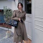 Double-breasted Belted Long Wool Coat