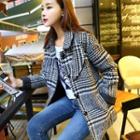 Houndstooth Buttoned Coat