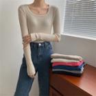 Ribbed Knit Cut-out Sweater
