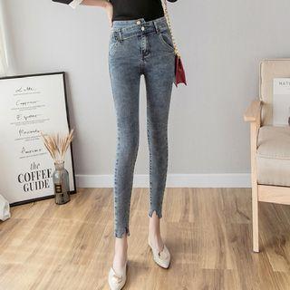 Asymmetric Slim Fit Jeans
