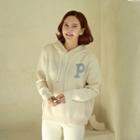 Letter Loose-fit Knit Hoodie