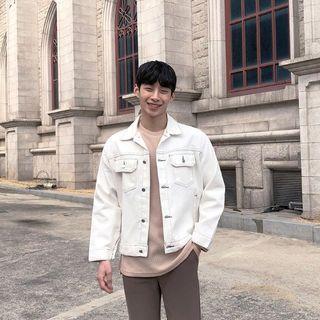 Stitched Multi-pocket Jacket White - One Size
