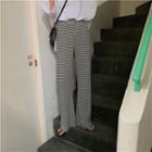 Striped Wide Leg Pants Stripe - One Size