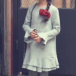 Embroidery Ruffle Dress