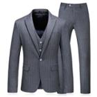 Set: Pinstriped Blazer + Dress Vest + Dress Pants
