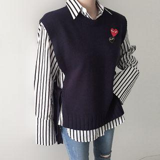 Round-neck Tie-detail Vest