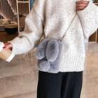 Fluffy Rabbit Ear Crossbody Bag