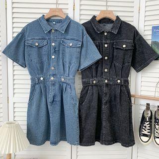 Slim-fit Denim Mini Dress
