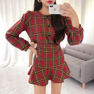 Plaid Mini Mermaid Skirt