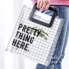 Lettering Pvc Transparent Shopper Bag