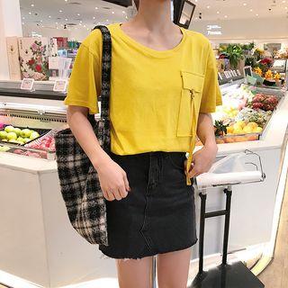 Pocketed Short=sleeve T-shirt