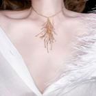 Alloy Fringed Necklace 1 Piece - As Shown In Figure - One Size