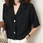 Buttoned Short-sleeve Shirt