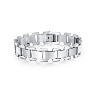 Fashion Simple Geometric Square 316l Stainless Steel Bracelet Silver - One Size