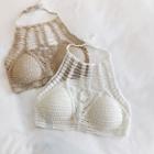 Woven Halter Bikini Top