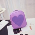 Transparent Heart Faux Leather Backpack