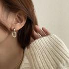 Oval Alloy Dangle Earring