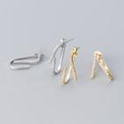 925 Sterling Silver Curve Fringed Earring
