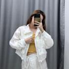 Cropped Zip Windbreaker / Harem Pants