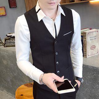 Slim-fit Buttoned Vest
