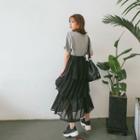 Ruffle-tiered Maxi Tulle Skirt