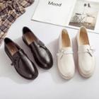 Ribbon Accent Platform Loafers