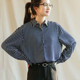 Striped Shirt Dark Blue - One Size