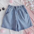 Washed Denim Shorts As Shown In Figure - One Size
