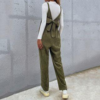 Ribbon Straight-leg Jumper Pants
