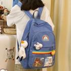Rainbow Embroidered Pvc Panel Backpack