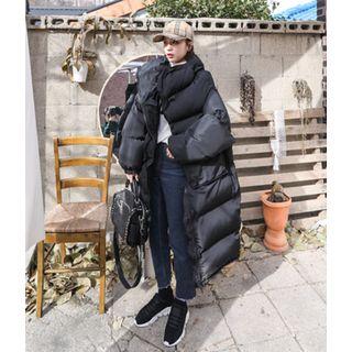 Pocket-detail Padded Long Jacket