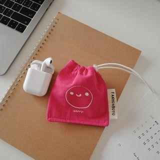 Smiley Face Earphone Pouch
