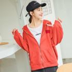 Hooded Zip Jacket Red - One Size